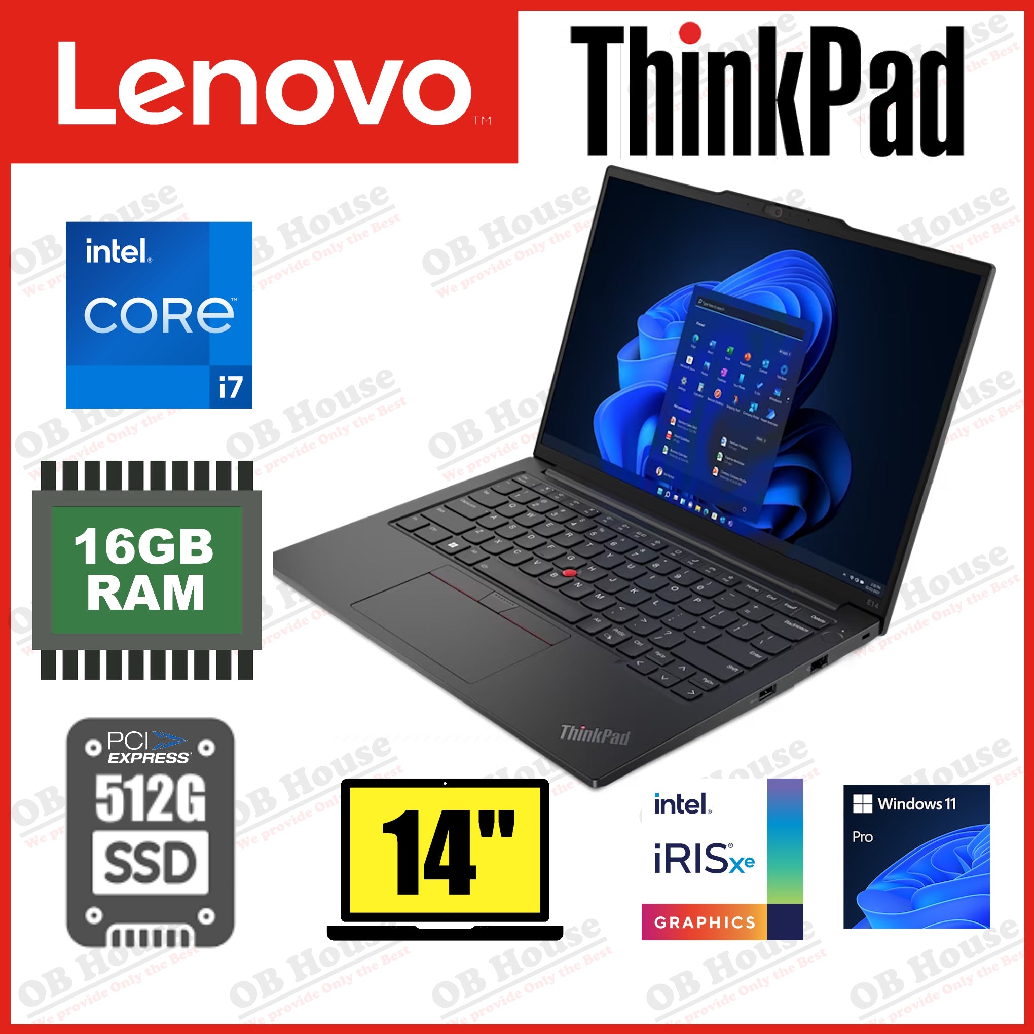 ThinkPad E14 Gen 5 (Intel) Intel i7-13700H Win 11 Pro (專業版)
